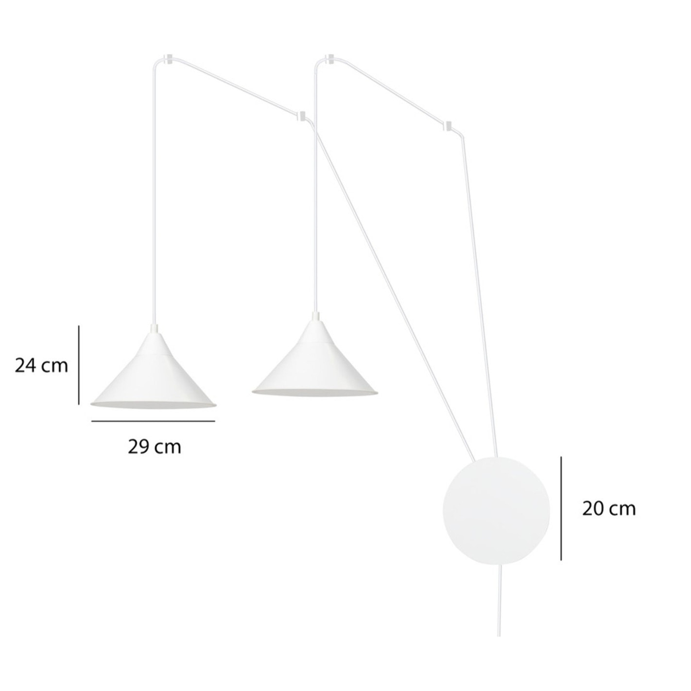 Lampada a parete ABRAMO in acciaio verniciato bianco