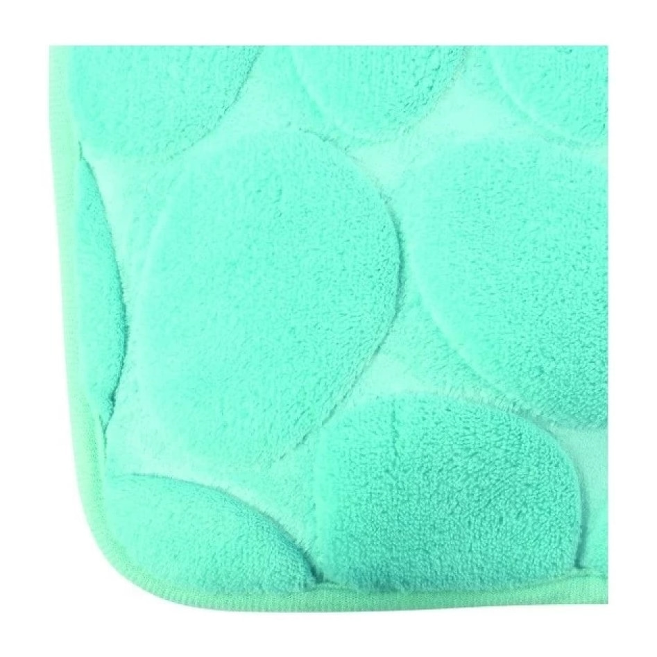 Tapis de bain Microfibre PEBBLE 40x60cm Bleu Turquoise MSV