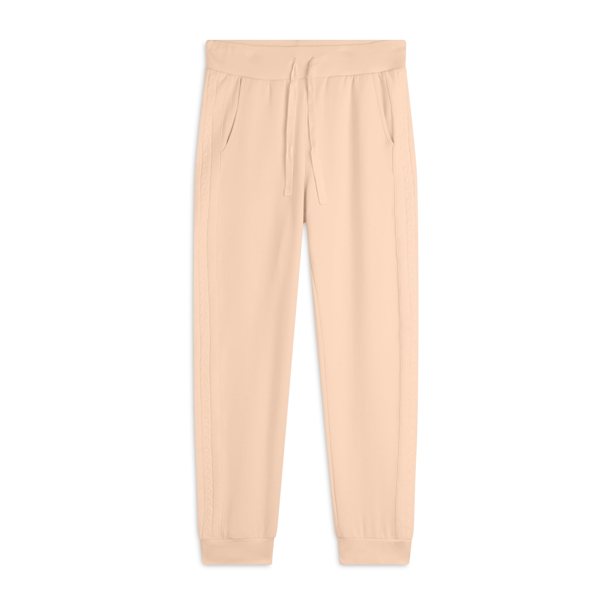 Pantalone in felpa modal con bande laterali a trecce