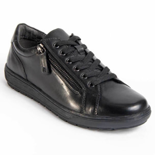 Zapato Oxford De Piel - Negro