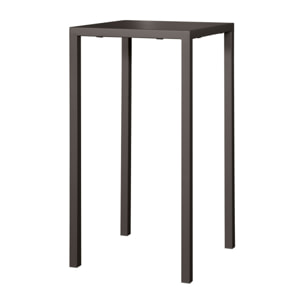 Tavolo alto BASILEA in metallo antracite 70x70 cm, impilabile