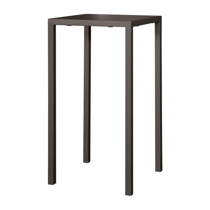 Tavolo alto BASILEA in metallo antracite 70x70 cm, impilabile