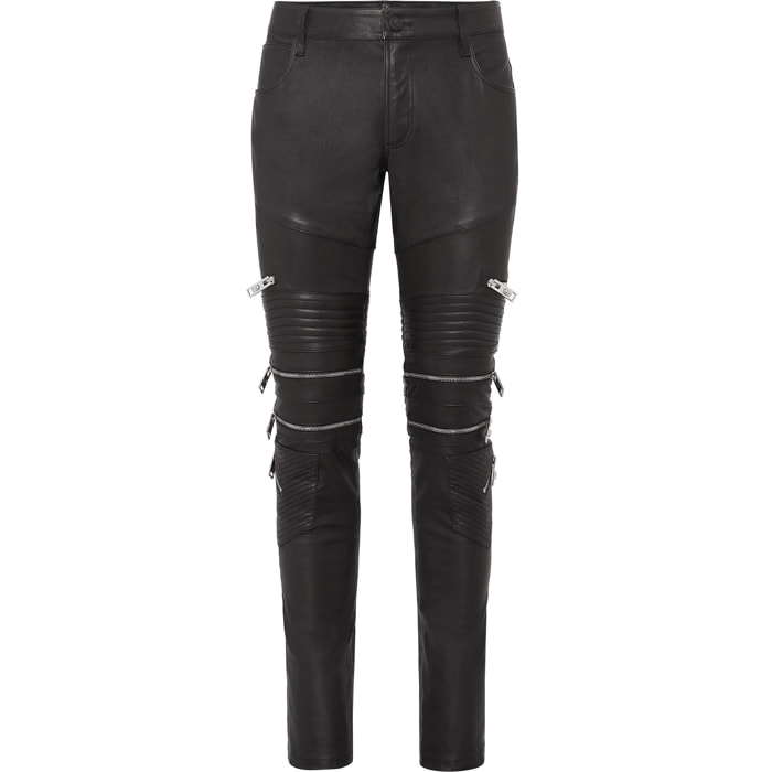 PHILIPP PLEIN Leather Trousers