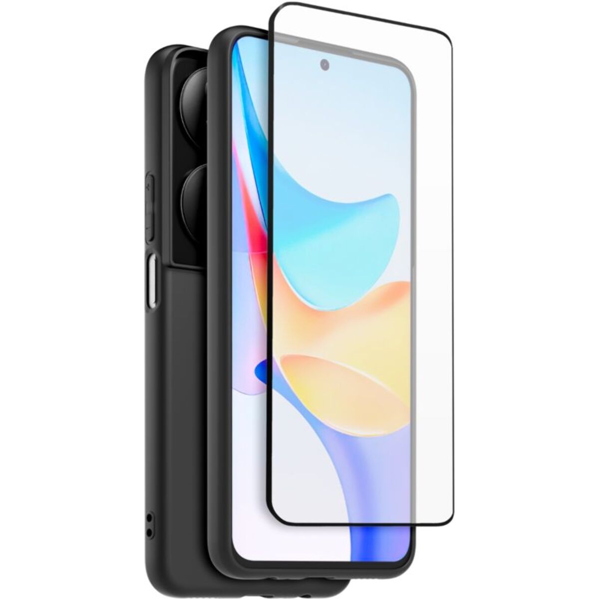 Coque CASR Honor 90 smart coque noire+ verre trempé