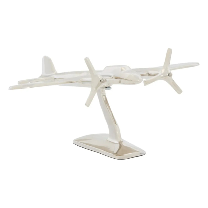 Avion déco Flavie H.30cm argent