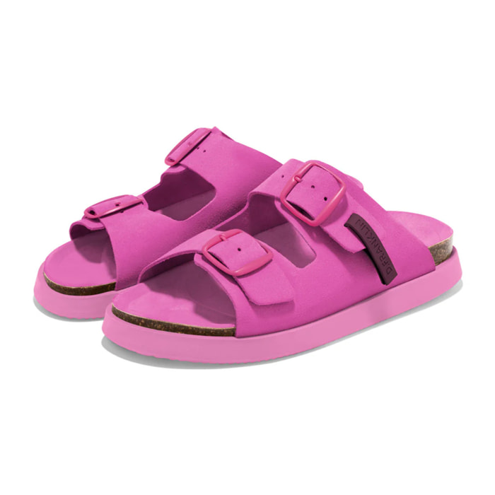 Sandalias Vibe Mujer Cierre Hebilla Color Rosa