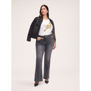 Fiorella Rubino - T-shirt in cotone con scritta e stampa - Bianco
