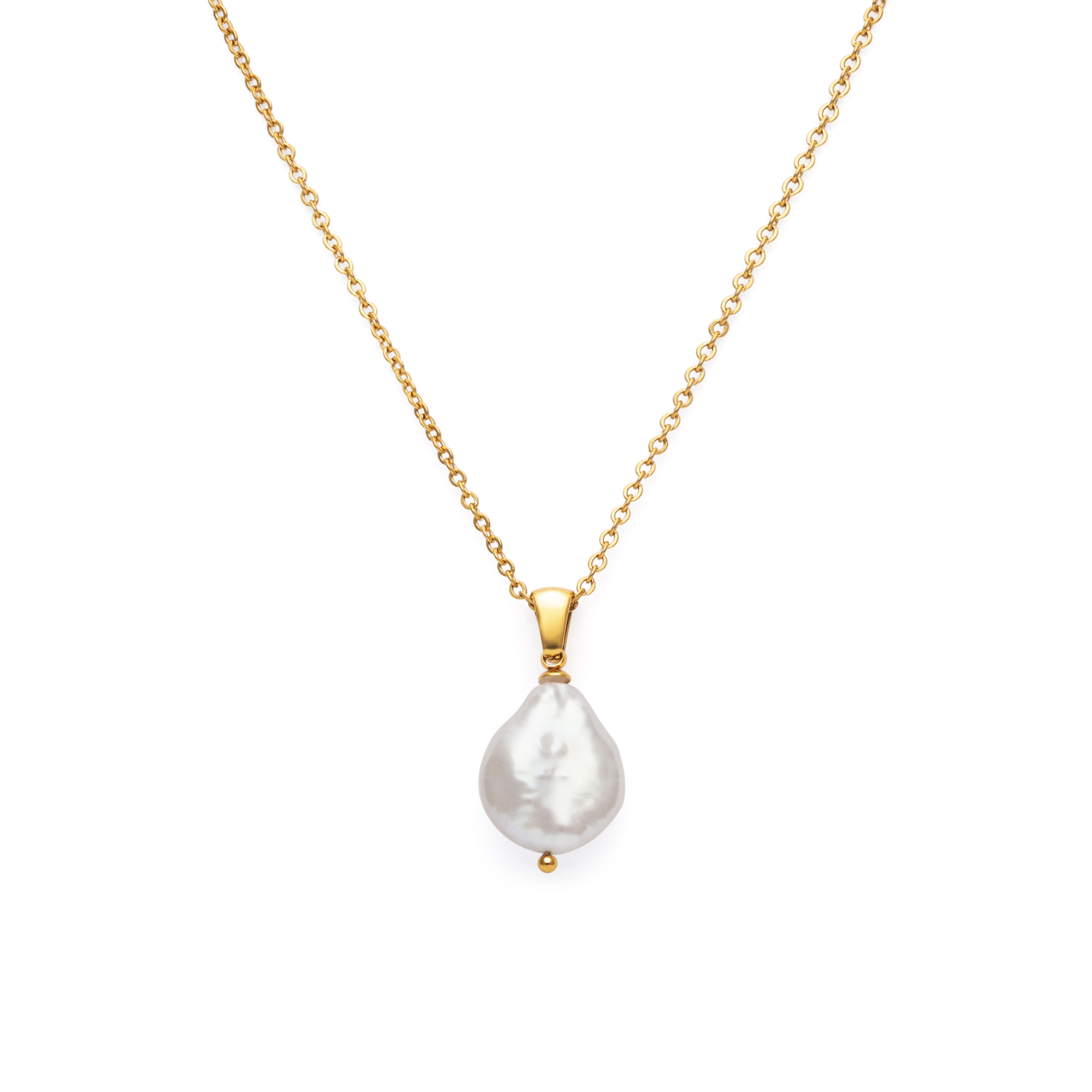 Collana Gala Perla Acciao Placcato Oro