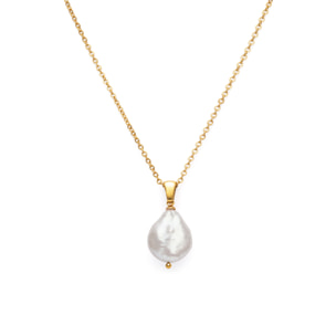 Collana Gala Perla Acciao Placcato Oro
