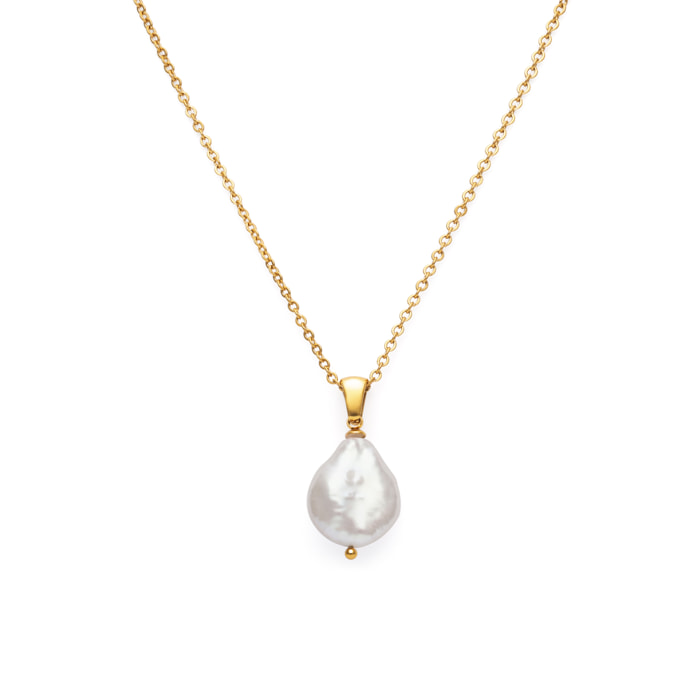 Collana Gala Perla Acciao Placcato Oro