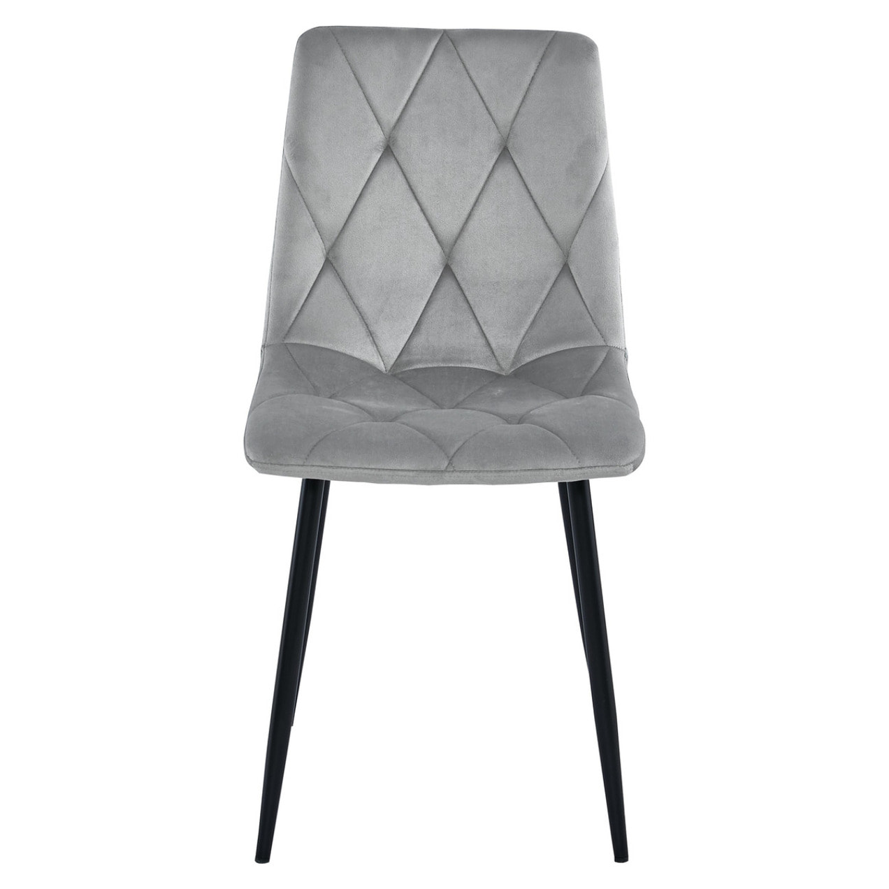 Sedia Libra in Velluto Grigio Argento con Gambe Nere