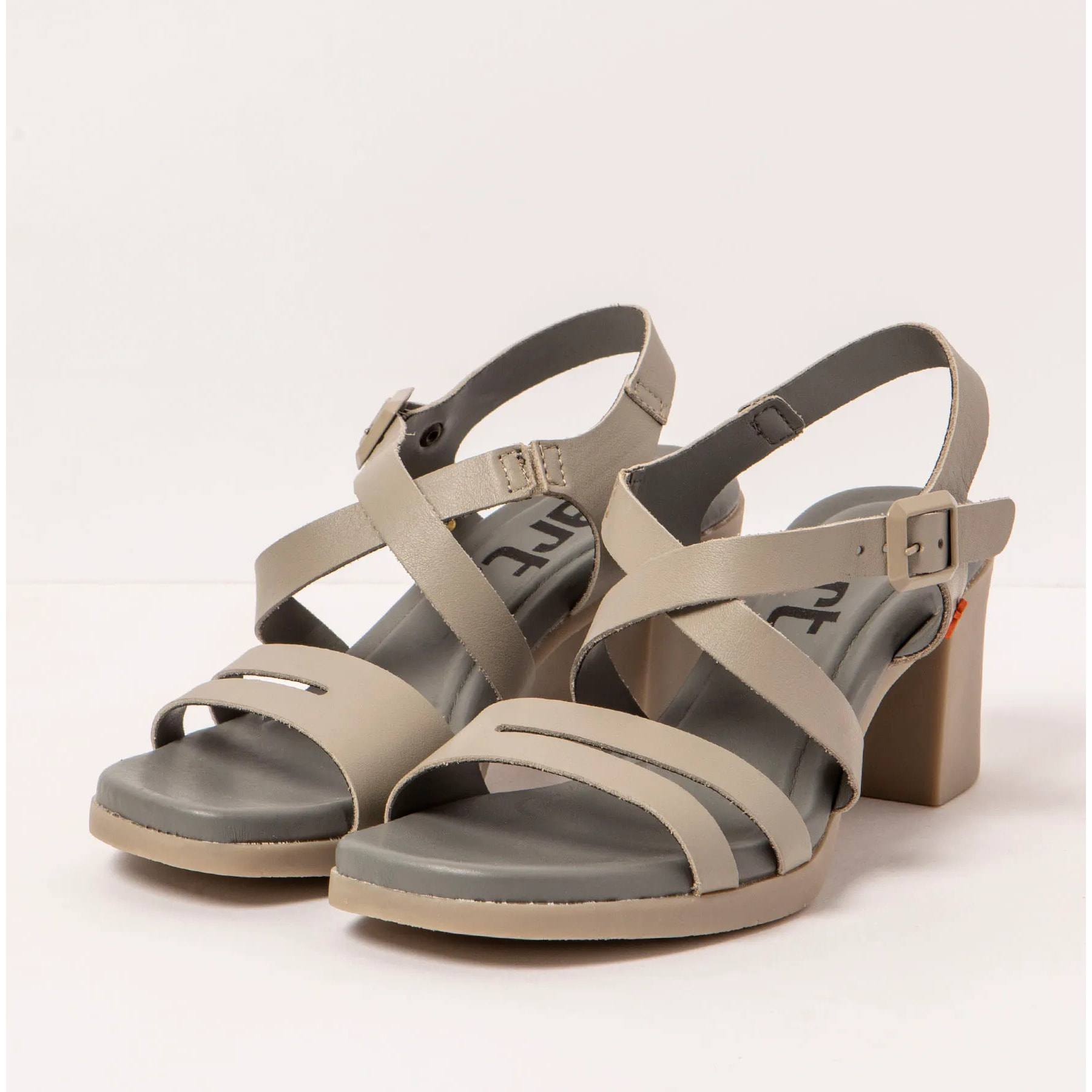 Sandalias con tacón 1840 NAPPA SESAME/ CANNES color Sesame