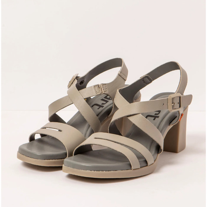 Sandalias con tacón 1840 NAPPA SESAME/ CANNES color Sesame