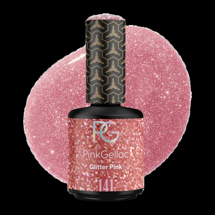 Vernis semi-permanent - 141 Glitter Pink - 15 ml