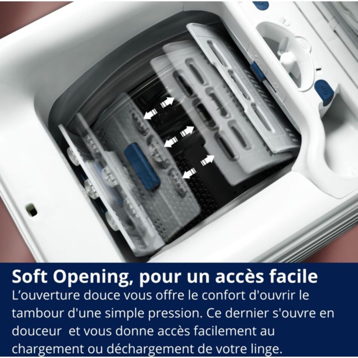 Lave linge top ELECTROLUX EW7T3733BA - 7 kg - 1300 tr/min - Classe A - Moteur induction