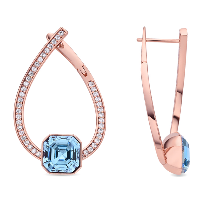 Pendientes Ordel acabado oro rosa 18k