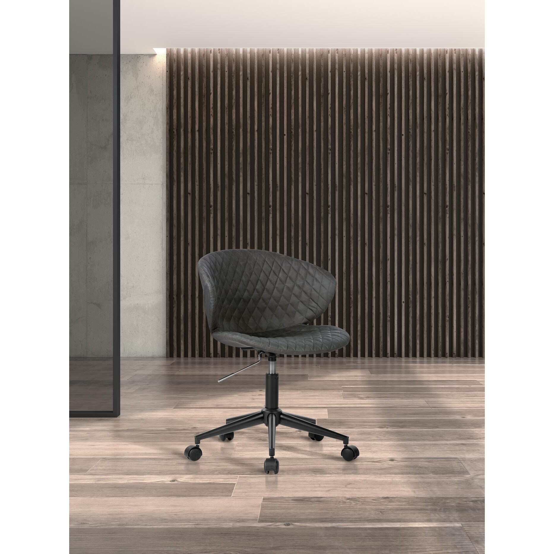 Silla de estudio Zoe polipiel gris 82x60x54 cm