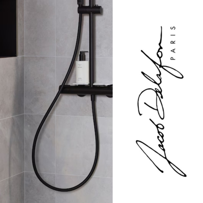 Flexible de douche lisse anti-torsion 1600 Noir