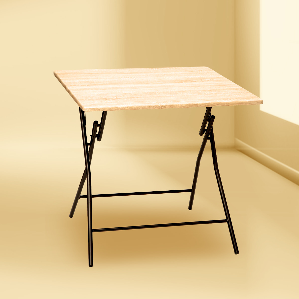 Table pliante 4 places effet bois