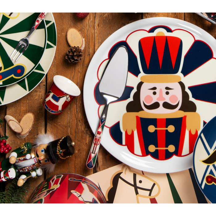 Paletta per dolce Excelsa – Vintage Christmas, Acciaio inox Multicolore