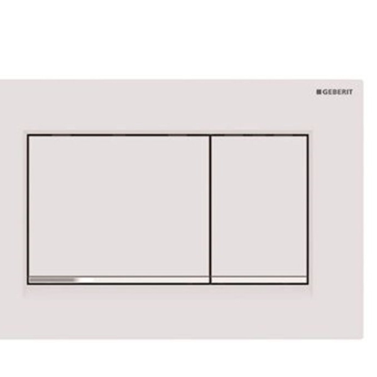 Sigma30 Plaque de déclenchement double touche, Blanc mat/chrome (115.883.JT.1)