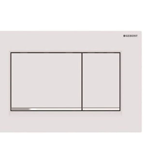 Sigma30 Plaque de déclenchement double touche, Blanc mat/chrome (115.883.JT.1)