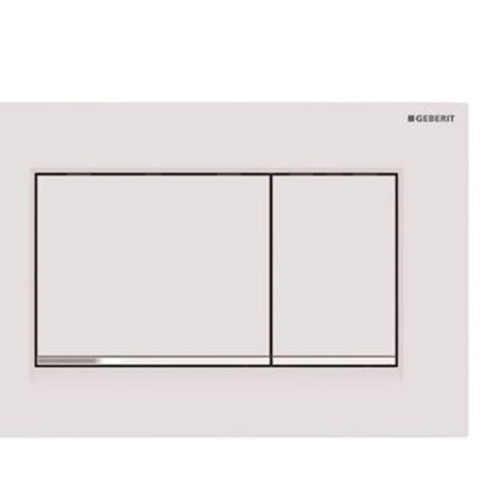 Sigma30 Plaque de déclenchement double touche, Blanc mat/chrome (115.883.JT.1)