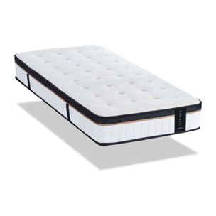 Matelas Emeraude, Mémoire de Forme & Mousse polyuréthane Hyper Soft Air System, Soutien Ferme, 24 cm, Très Bonne Aération