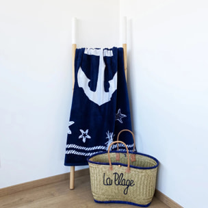 Serviette de plage éponge velours Jacquard - Oakland - 100x175cm - 470g/m²