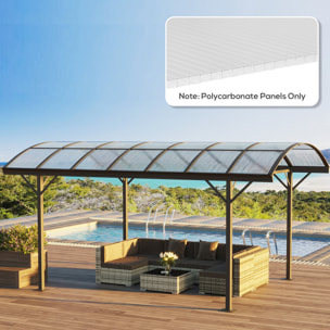 Lot de 14 panneaux polycarbonate alvéolaire 4 mm transparent dim. 121L x 61l cm