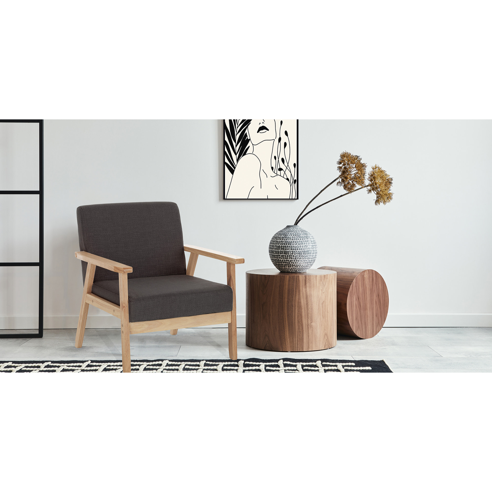 ORESTELUCHETTA Poltrona TESS DARK GREY