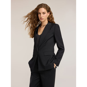 Motivi - Blazer de cady con botonadura sencilla - Negro