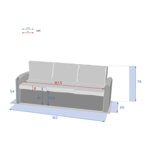 Canapé de jardin Polynésia Havane