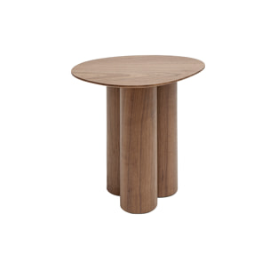 Table d'appoint design bois foncé noyer L44 cm HOLLEN