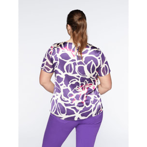 Fiorella Rubino - Blusa estampada con superposición - Violeta