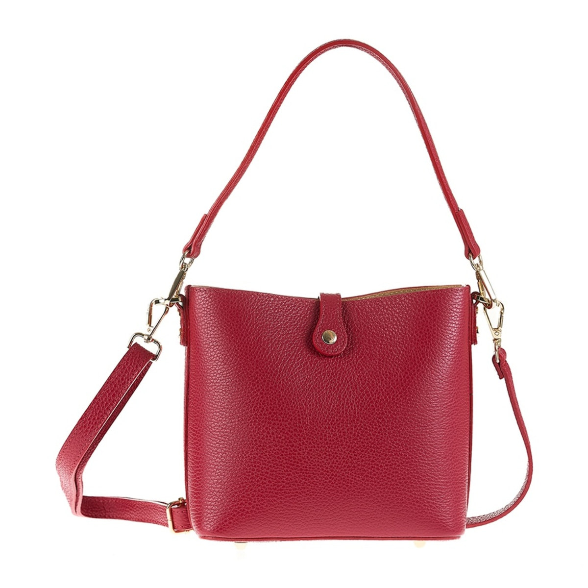 Borsa a spalla da donna Made in Italy - Modello Valeria Elite - 100% pelle - 22.0 x 19.5 x 10.5 cm