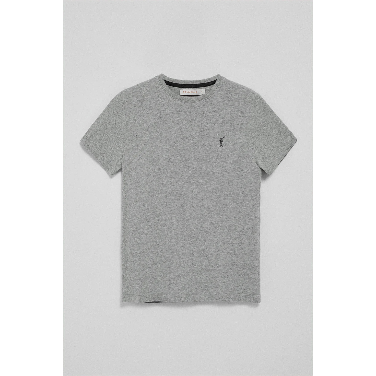 Maglietta grigio vigorè a girocollo e ricamo Rigby Go