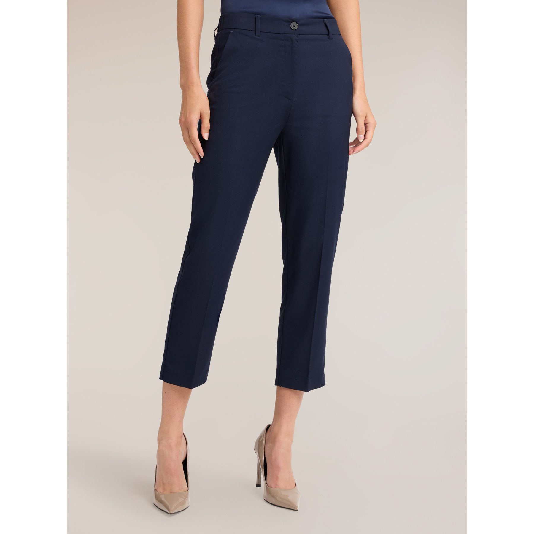Motivi - Pantalones regular en cady - Azul