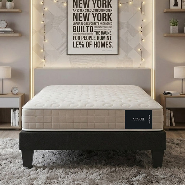 Matelas Anatole, Mousse Polyuréthane, 15 cm, Soutien ferme, Garantie 2 ans