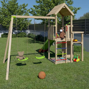 Aire de jeux bois 2,20 m ULTRA XPLORER - 8 enfants