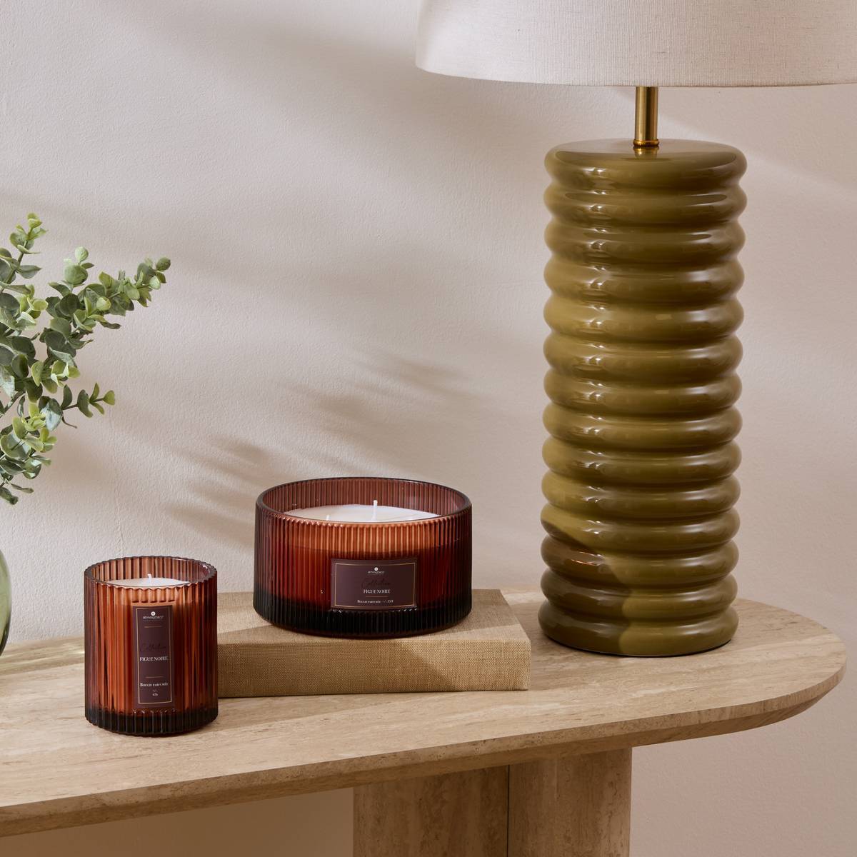 Bougie parfumée Albie 635g pot verre figue