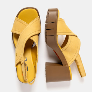 Sandalias con tacón 1990 NOBUCK HONEY-CARAMELO / EIVISSA color Honey-caramelo