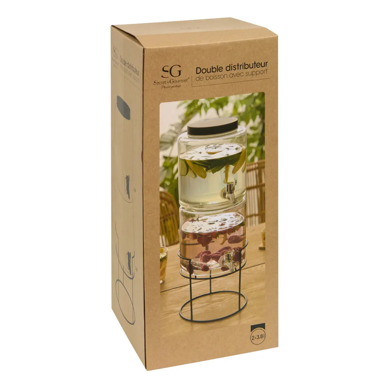 Distributeur de boisson 2 étages 3,2L