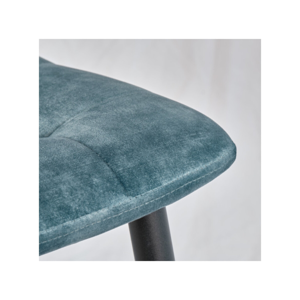 Chaise de bar capitonnée en velours - HERBY