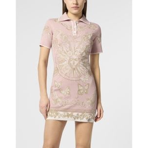PHILIPP PLEIN Polo Mini Dress Butterfly Tattoo