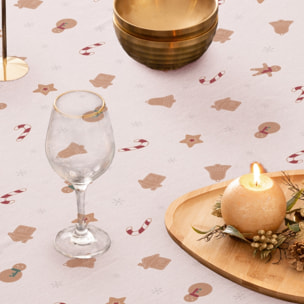 Mantel antimanchas CANELA VERDE