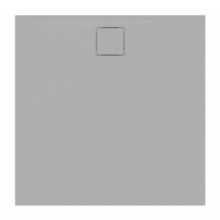 Vision Receveur de douche 90x90cm + Siphon Eslim90. Marbre coulé, gris (SATSVVI90QS-S)