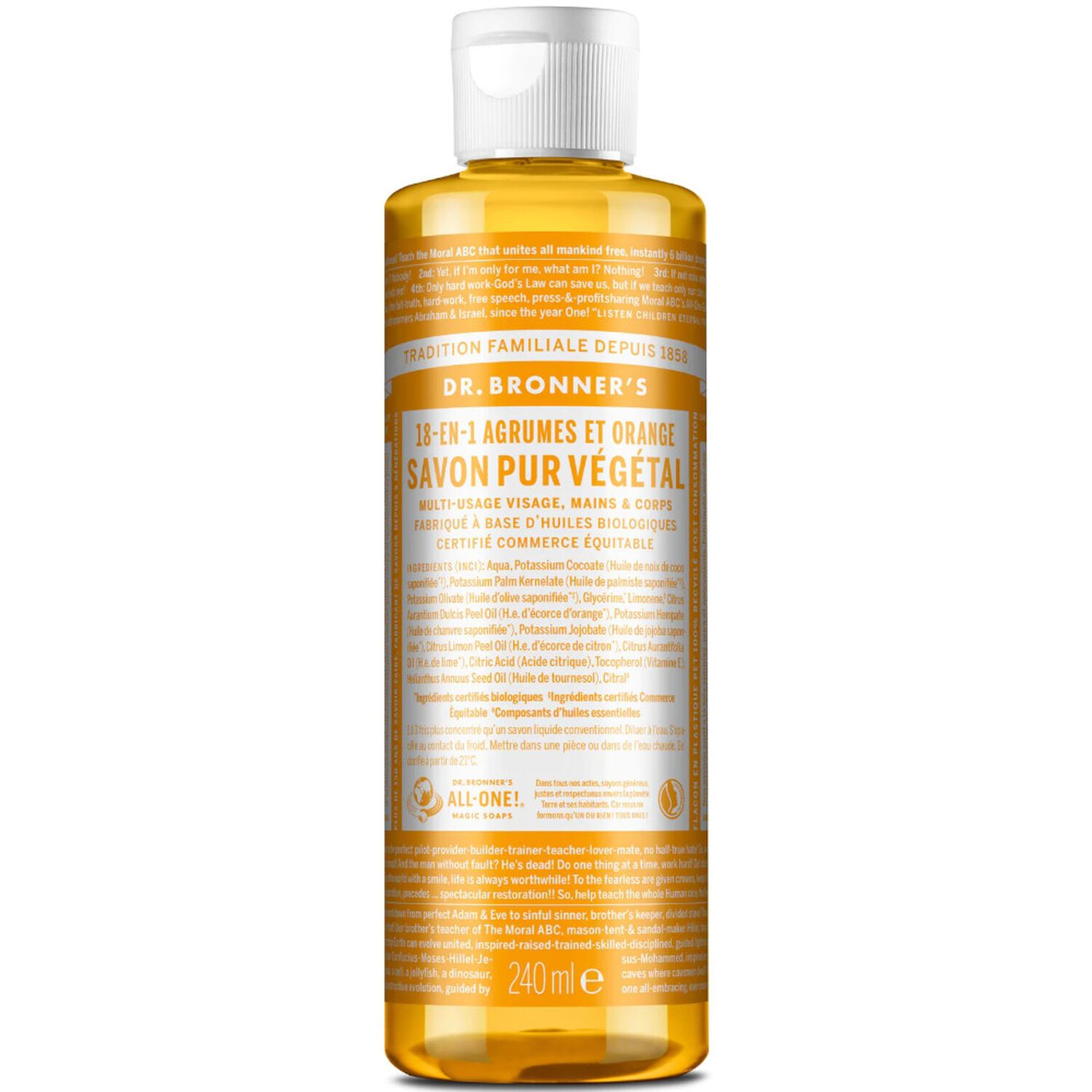 Savon Liquide - Un savon de Castille liquide naturel 18-en-1