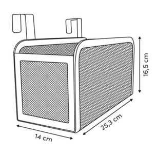 Etagère suspendue Spacy noir