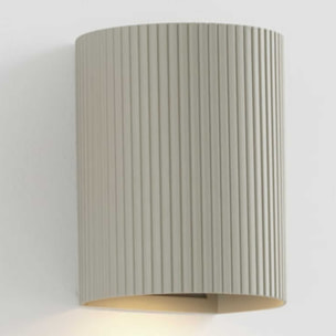 SOLE Lampada da parete rotondo grigio scanalata